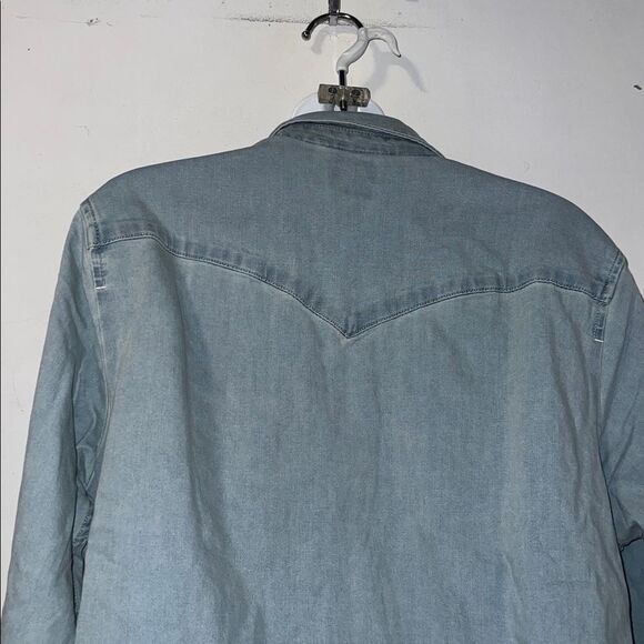 LEVIS The Ultimate Western Light Indigo Denim Shirt-1X NWOT! - Picture 6 of 11